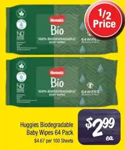 Farmer Jack's Huggies Biodegradable Baby Wipes offer