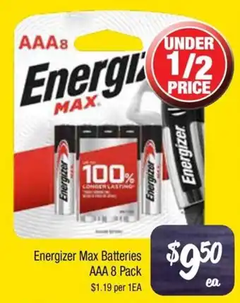 Farmer Jack's Energizer max batteries aaa offer