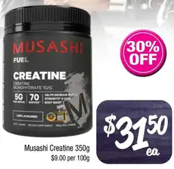 Farmer Jack's Musashi Creatine offer