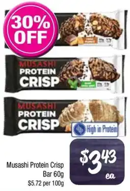 Farmer Jack's Musashi Protein Crisp Bar offer