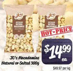 Farmer Jack's JCs Macadamias Natural or Salted offer