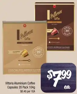 Farmer Jack's Vittoria Aluminium Coffee Capsules offer
