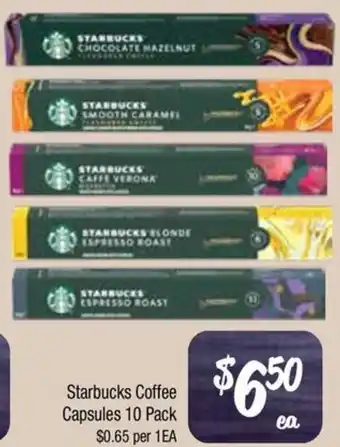 Farmer Jack's Starbucks Coffee Capsules offer