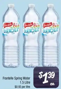 Farmer Jack's Frantelle Spring Water offer