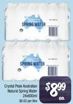 Farmer Jack's Crystal Peak Australian Natural Spring Water offer