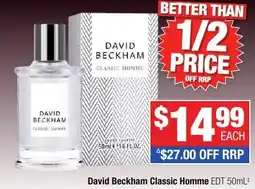 Direct Chemist Outlet David Beckham Classic Homme offer