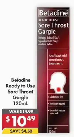 Pharmacy4Less Betadine Betadine Ready to Use Sore Throat offer