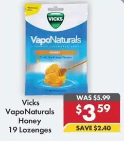 Pharmacy4Less Vicks VapoNaturals Honey 19 Lozenges offer