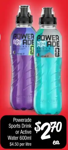 Farmer Jack's Powerade Sports Drink or Active Water offer