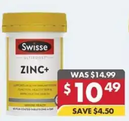 Pharmacy4Less Swisse ZINC+ offer