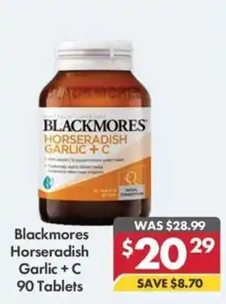 Pharmacy4Less Blackmores Horseradish Garlic + C offer
