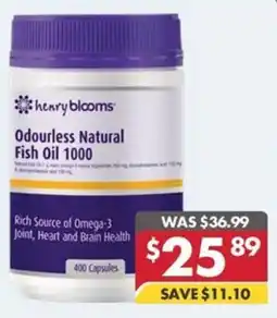 Pharmacy4Less henry blooms Odourless Natural Fish Oil 1000 offer