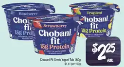 Farmer Jack's Chobani Fit Greek Yogurt Tub offer