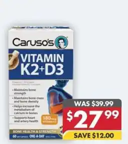 Pharmacy4Less Caruso's vitamin k2+d3 offer