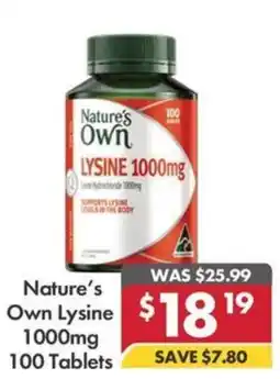 Pharmacy4Less Nature's Own Lysine offer