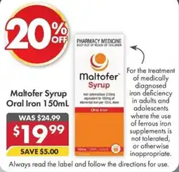 Pharmacy4Less Maltofer Syrup Oral Iron offer