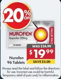 Pharmacy4Less Nurofen 96 Tablets offer