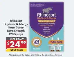Pharmacy4Less Rhinocort Hayfever & Allergy Nasal Spray Extra Strength 120 Sprays offer