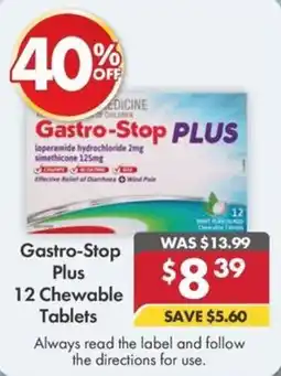 Pharmacy4Less Gastro-Stop Plus 12 Chewable Tablets offer