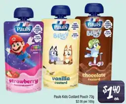 Farmer Jack's Pauls Kids Custard Pouch offer