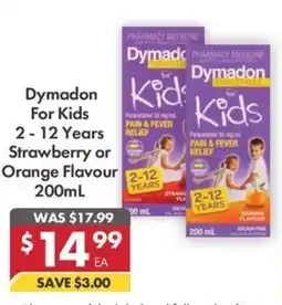 Pharmacy4Less Dymadon Kid For Kids 2-12 Years Strawberry or Orange Flavour offer
