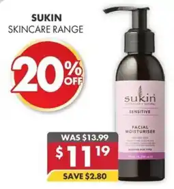 Pharmacy4Less Sukin skincare range offer
