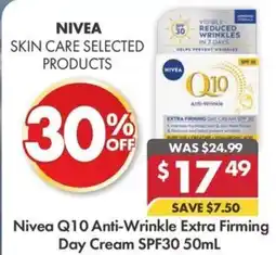Pharmacy4Less Nivea Q10 Anti-Wrinkle Extra Firming Day Cream SPF30 offer