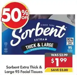 Pharmacy4Less Sorbent Extra Thick & Large 95 Facial Tissues offer