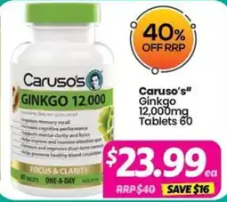 Your Discount Chemist Carusos offer