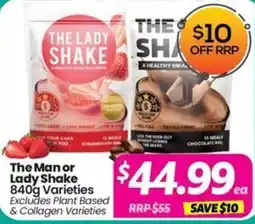 Your Discount Chemist The Man or Lady Shake Varieties offer