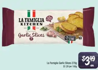 Farmer Jack's La Famiglia Garlic Slices offer