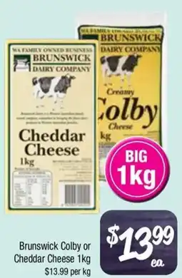 Farmer Jack's Brunswick Colby or Cheddar Cheese offer