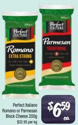 Farmer Jack's Perfect Italiano Romano or Parmesan Block Cheese offer