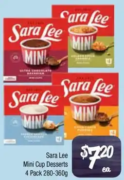 Farmer Jack's Sara Lee Mini Cup Desserts offer