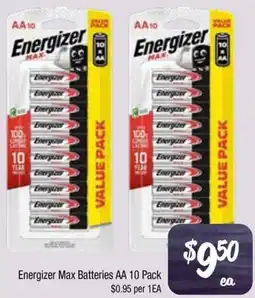 Farmer Jack's Energizer max batteries aa offer