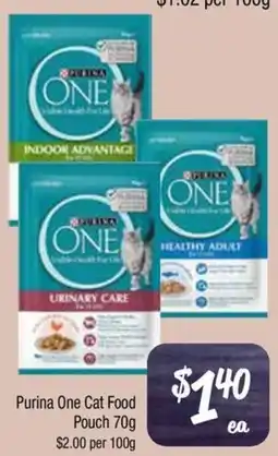Farmer Jack's Purina One Cat Food Pouch offer