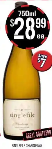 Farmer Jack's Singlefile chardonnay offer