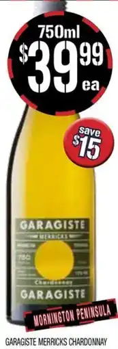 Farmer Jack's Garagiste merricks chardonnay offer