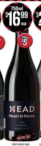 Farmer Jack's Hesketh midday shiraz offer