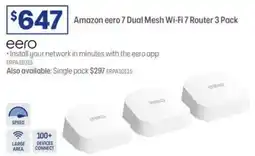 Officeworks Amazon eero 7 Dual Mesh WiFi 7 Router offer