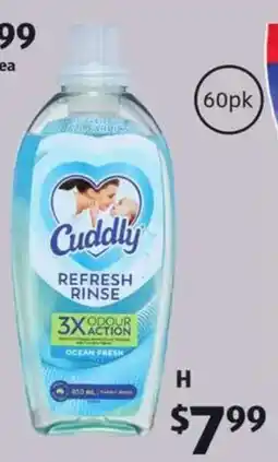 ALDI Cuddly Fabric Rinse Ocean Fresh offer