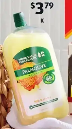 ALDI Palmolive Milk and Honey Liquid Hand Soap Refill offer