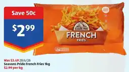 ALDI Seasons Pride French Fries offer