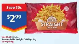 ALDI Seasons Pride Straight Cut Chips offer