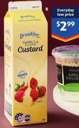 ALDI Brooklea Custard Vanilla offer