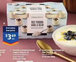 ALDI Food Envy Rice Pudding 2pk offer