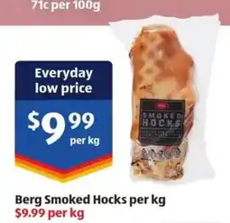ALDI Berg Smoked Hocks per kg offer