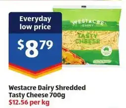 ALDI Westacre Dairy Shredded Tasty Cheese offer