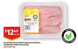 ALDI Broad oak farms rspca approved chicken tenderloins bulk pack per kg offer