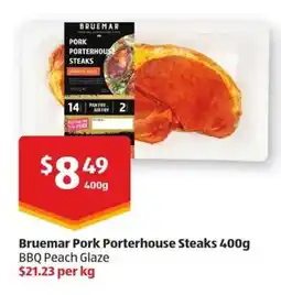 ALDI Bruemar Pork Porterhouse Steaks offer